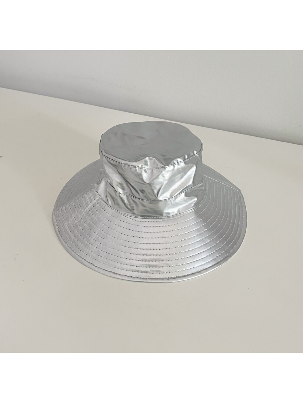 Wide Brim Hat Waterproof RAINS Silver Metallic Boonie/Bucket
